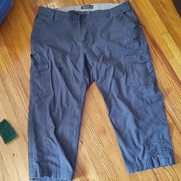 16W gray ripstop ankle pants.  Eddie Bauer - Picture 1 of 2